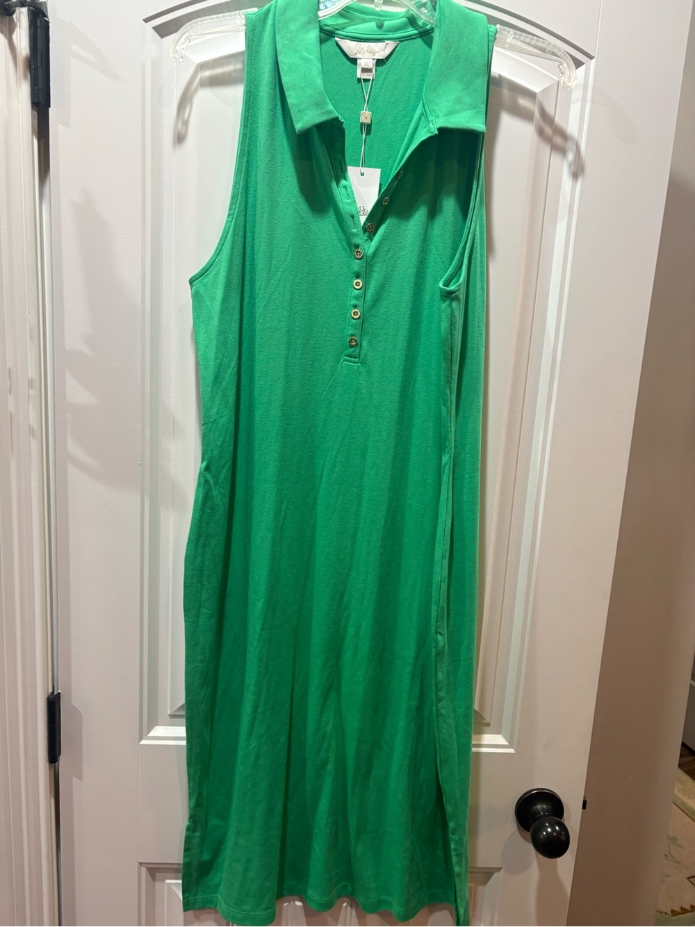 Lilly Pulitzer Sleeveless Reema Collared Maxi Dress in Bright Green